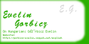 evelin gorbicz business card